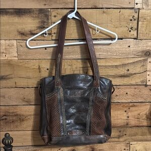 Bed Stu Brown Leather Tote Bag